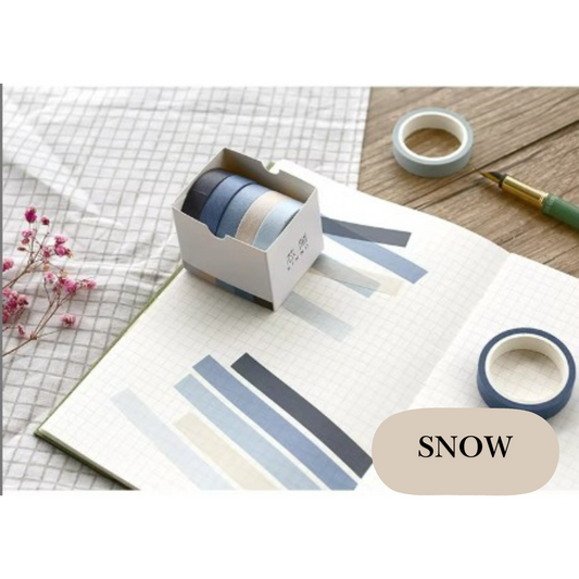 Snow - 5 Rolls Washi Tape Set