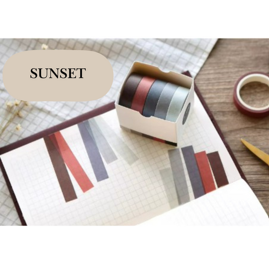 Sunset - 5 Rolls Washi Tape Set