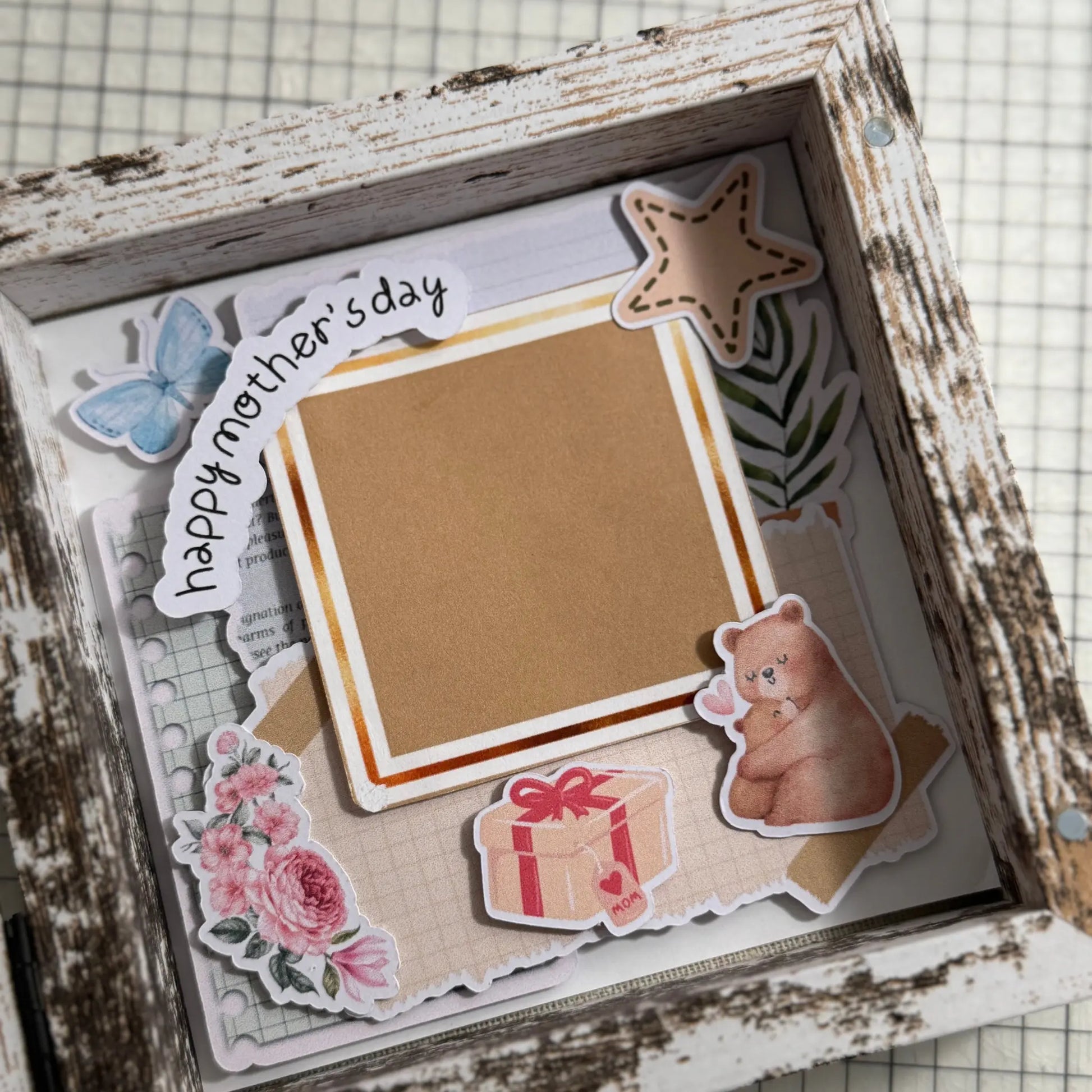 Love Mom Shadow Box Sunny Sky Studio