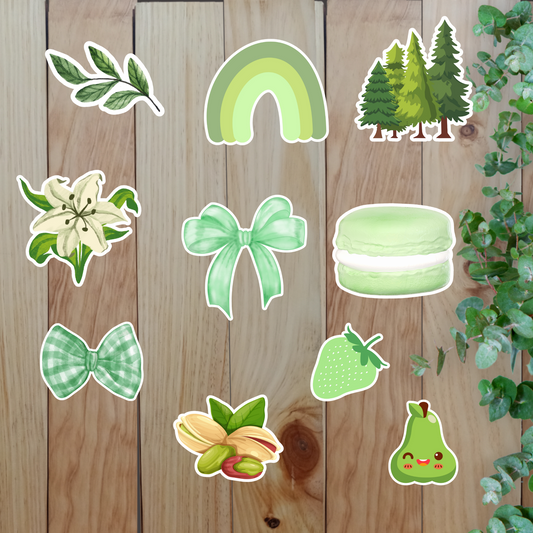 Green Vibes Stickers (20 pieces) Sunny Sky Studio