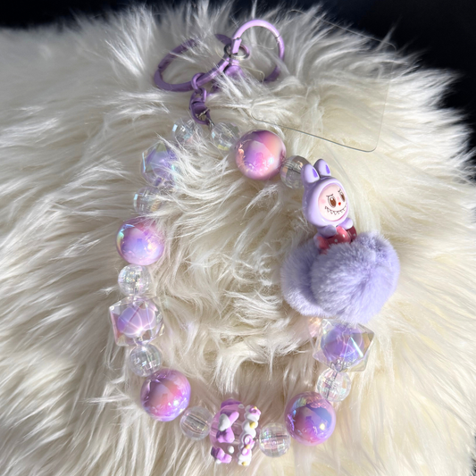 PURPLE Cartoon Beads Keychain Sunny Sky Studio