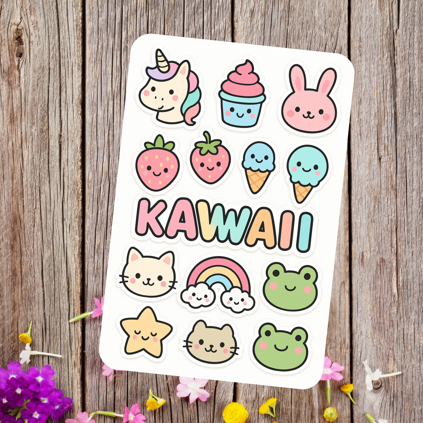 KAWAII STICKER SHEET 1 Sunny Sky Studio