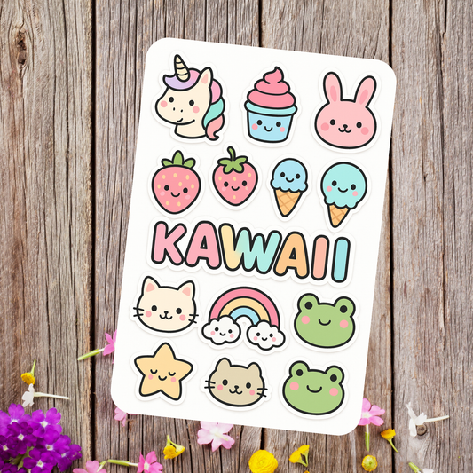 KAWAII STICKER SHEET 1 Sunny Sky Studio