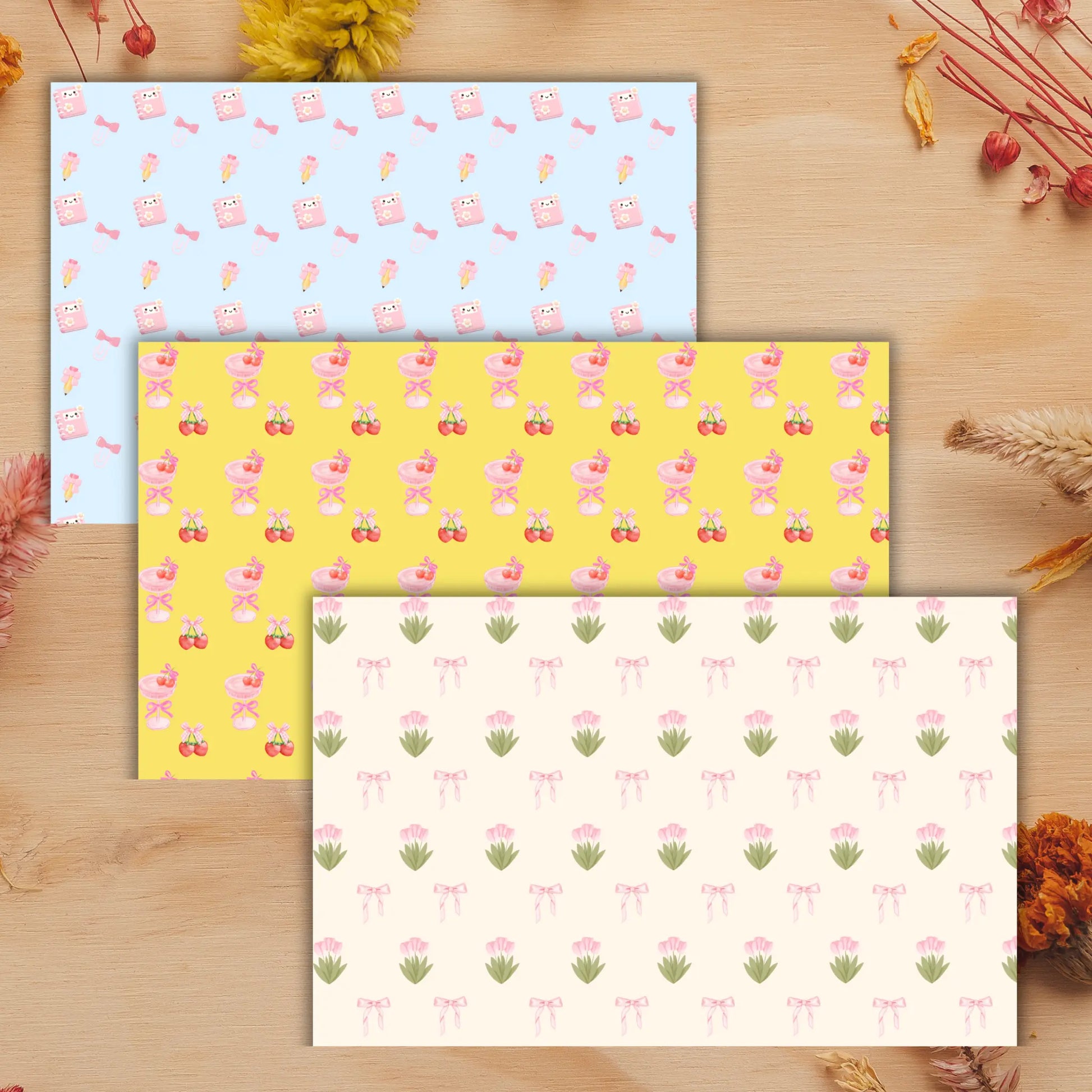 Scrapbook Paper Set – 20 Sheets, 10 Unique Designs Sunny Sky Studio
