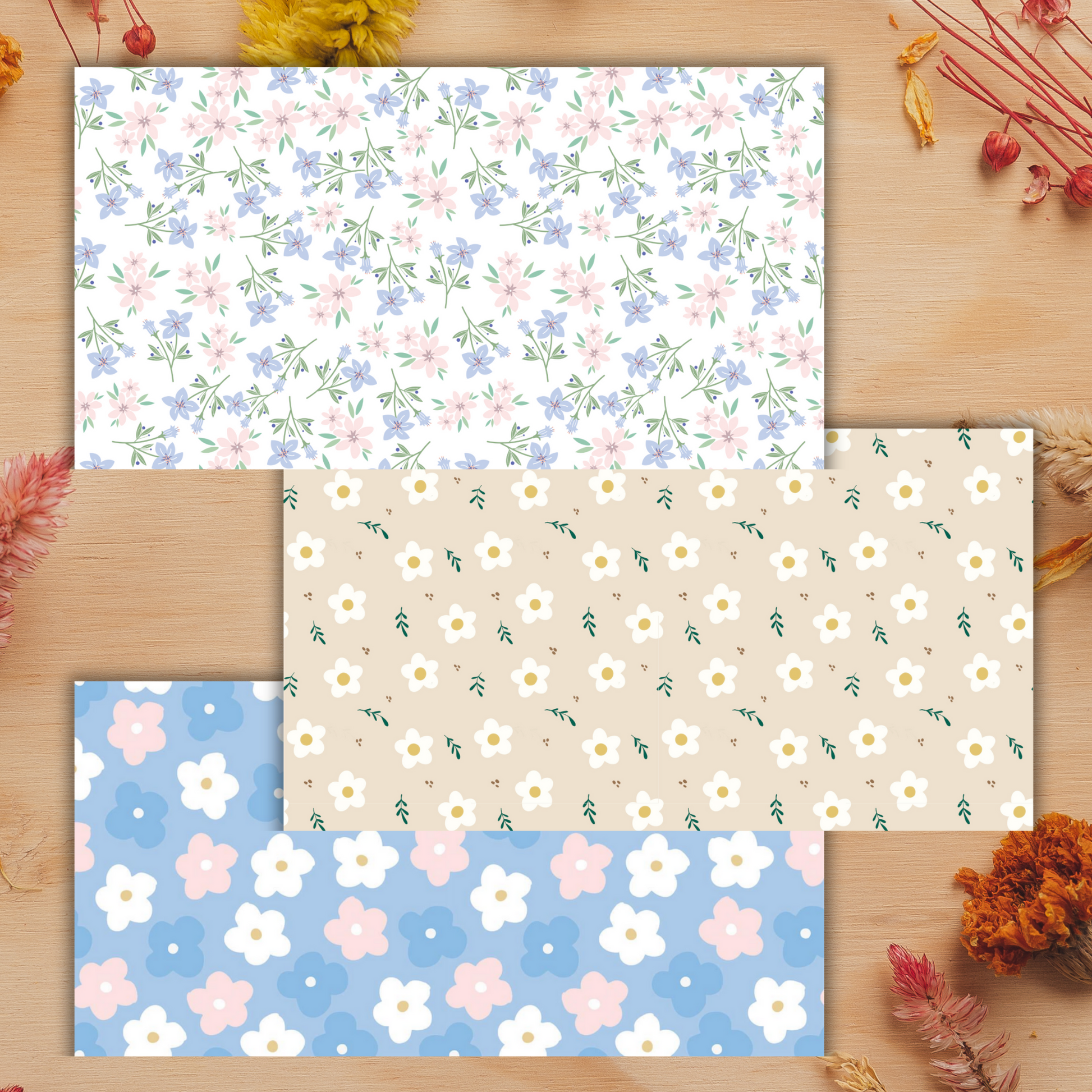 Scrapbook Paper Set 1 – 20 Sheets, 10 Unique Designs Sunny Sky Studio