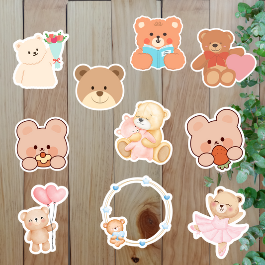 Cute Bear Stickers (20 Pieces) Sunny Sky Studio