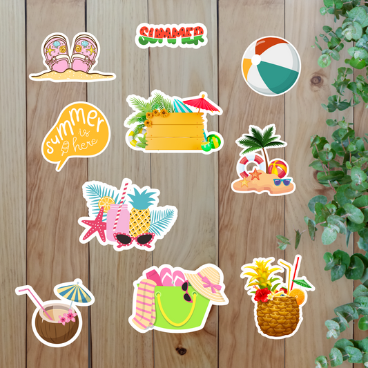 Summer Vibes Sticker Pack – 20-Piece Set Sunny Sky Studio