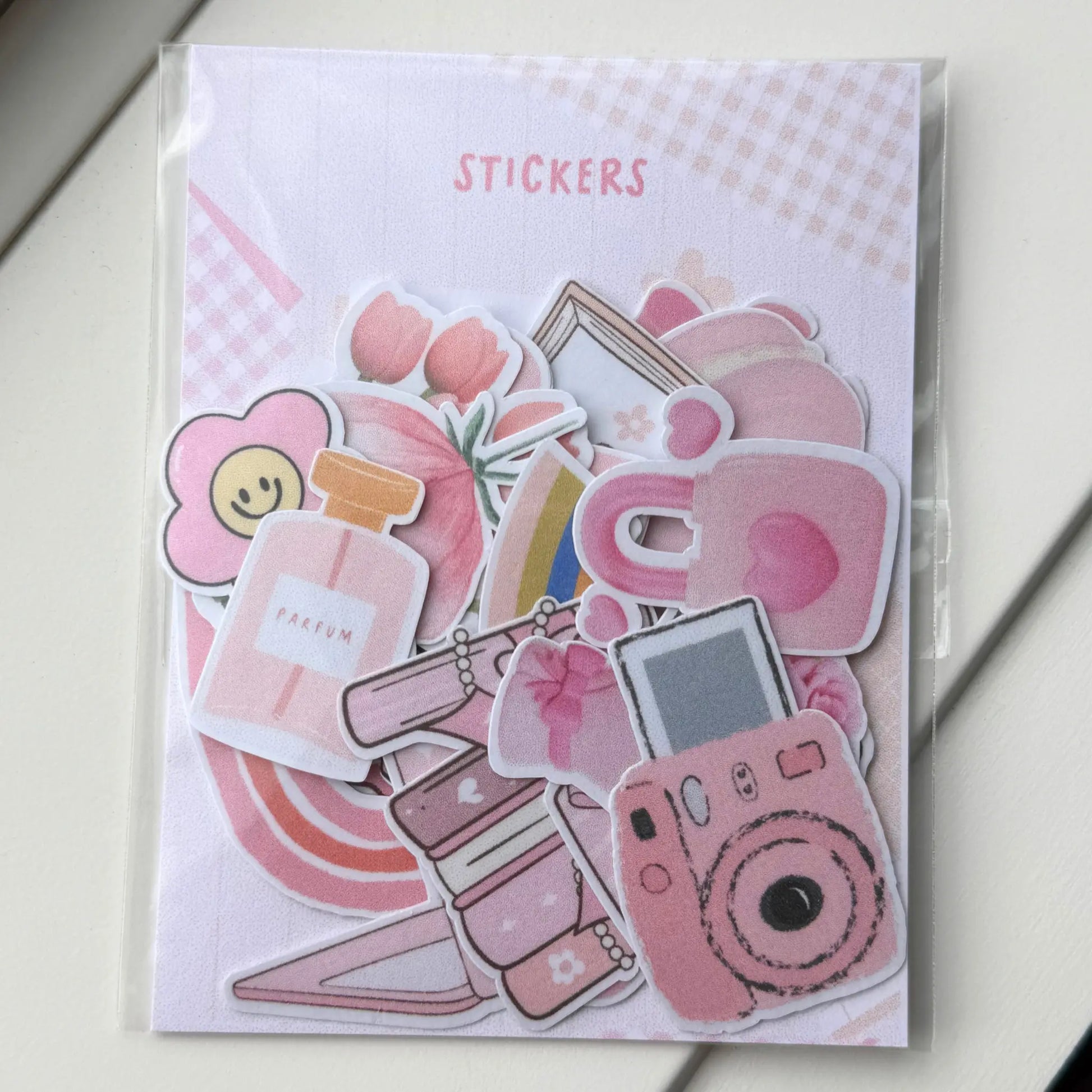 Pastel Pink Aesthetic Stickers (20 pieces) Sunny Sky Studio