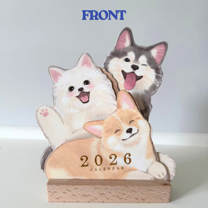 3D Dogs Desk Calendar Sunny Sky Studio