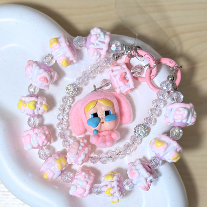 Kawaii Pink Plush Keychain Sunny Sky Studio